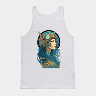 Steampunk Girl - A fusion of old and new technology Tank Top